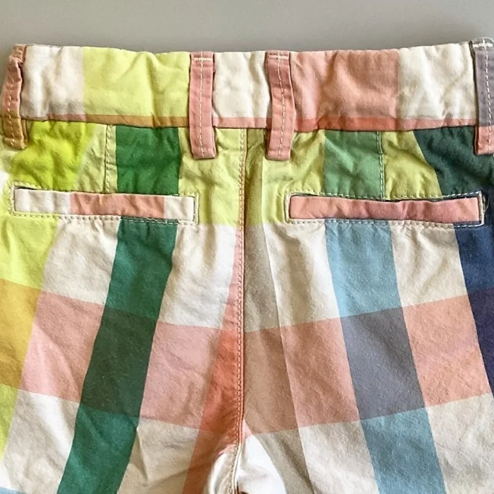 BABY GAP  PASTEL PLAID PREPPY SHORTS